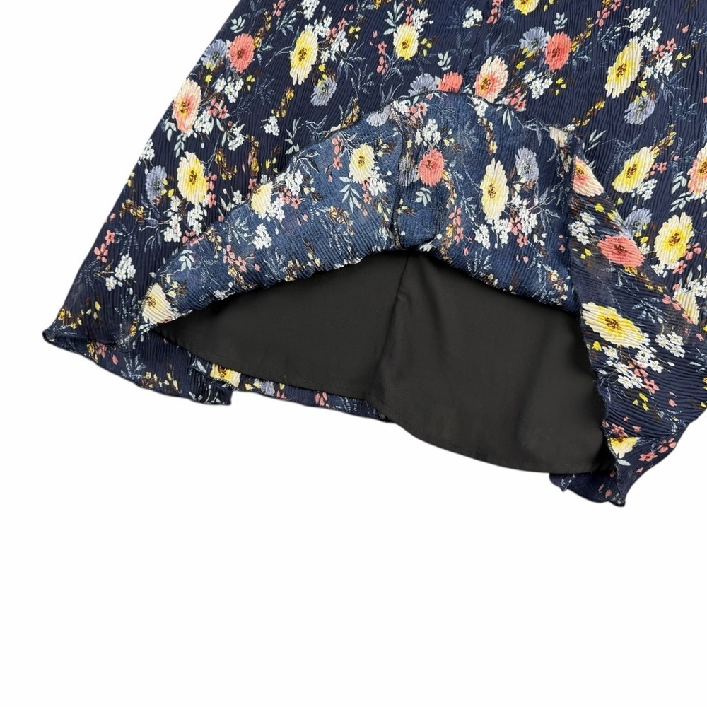 Anthropologie Foxiedox Andora Floral Mini Dress In Navy Blue Size Medium - Picture 9 of 11